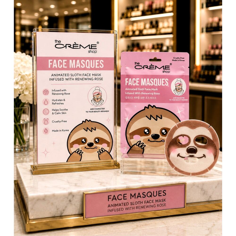 The Creme Shop Slow Down Skin Sloth Face Masks (Set of 2)
